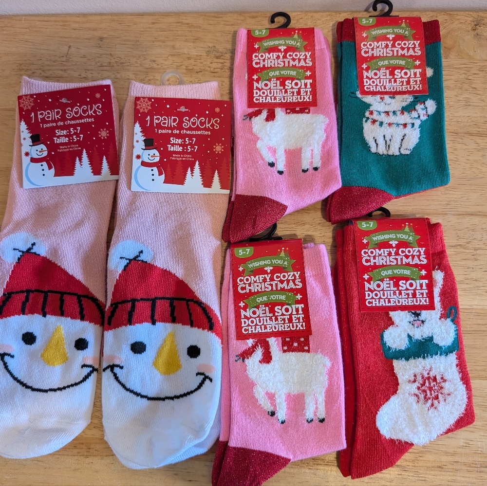 Kids Socks - Pink, Red, Green 6 Pairs
